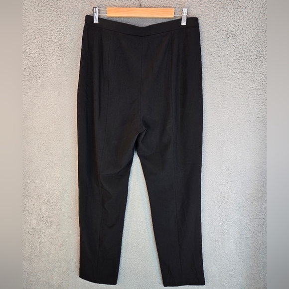 1. State Womens Trousers Sz 14 Black Tapered Front Slit Leg Side Zip Stretch - Picture 9 of 12
